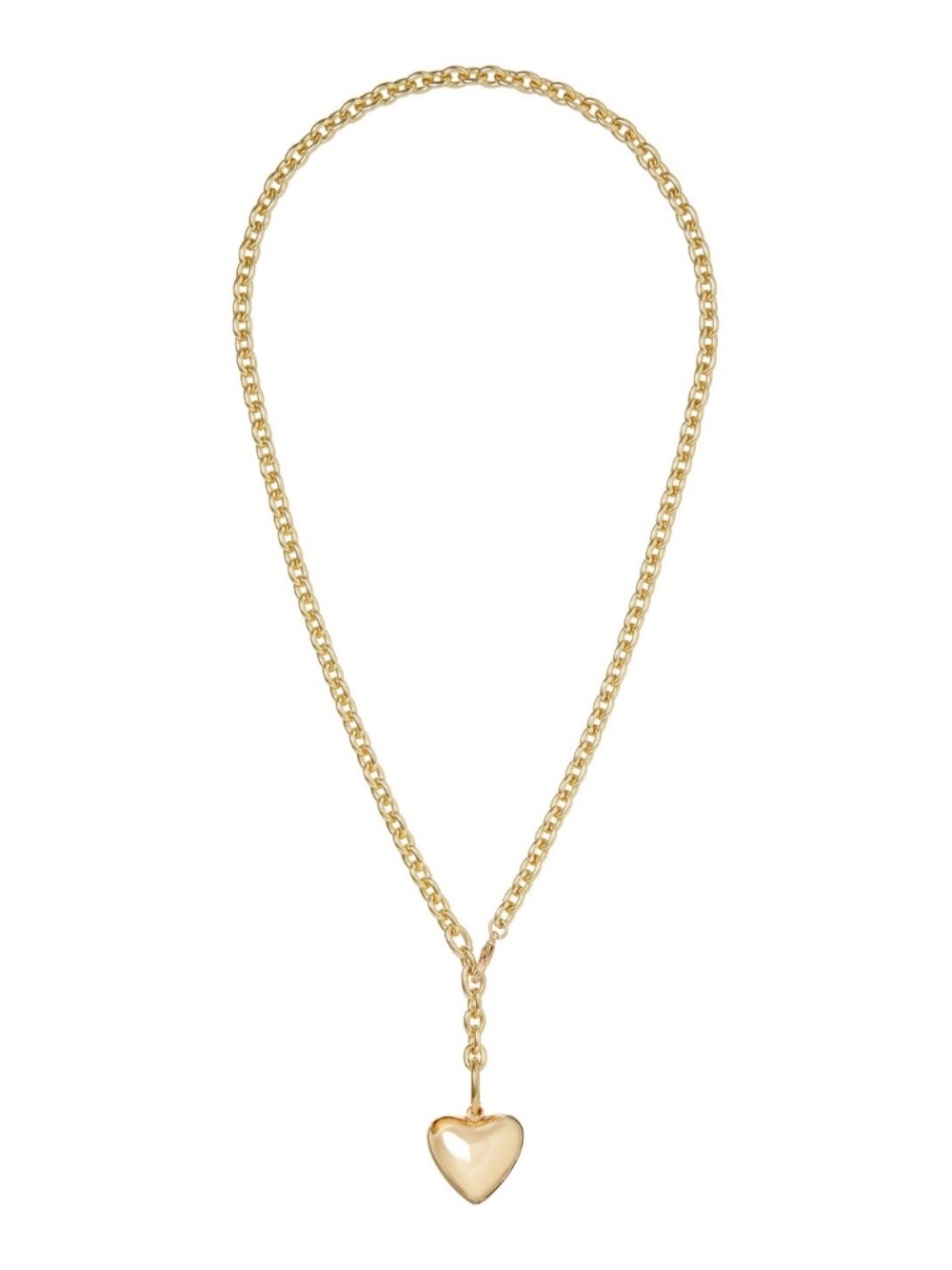 Roxanne Assulin The Mini Puffy Heart Charm Necklace Gold